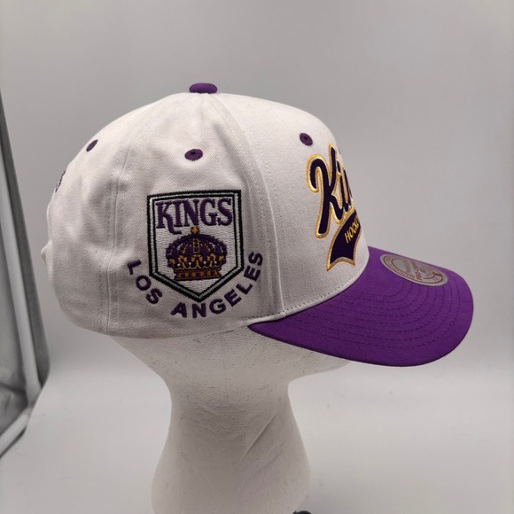 Mitchell and Ness Los Angeles Kings Hockey Snapback Pro Crown Fit Cap Hat - Picture 4 of 9